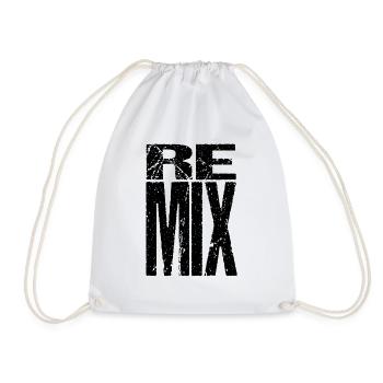 Techno music house dance remix gift - Drawstring Bag - white - Front