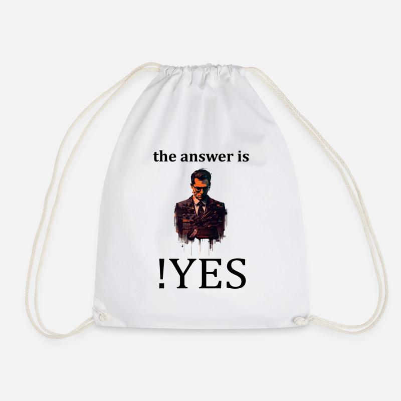 The answer is no (Informatikerwitz) - Turnbeutel - Weiß