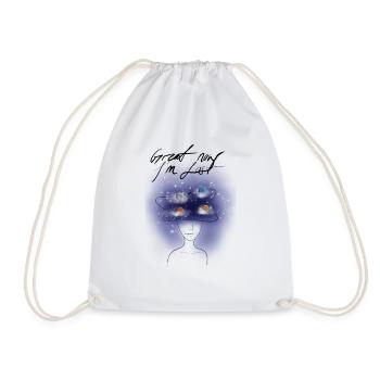 Lost in thought - Drawstring Bag - white - Front