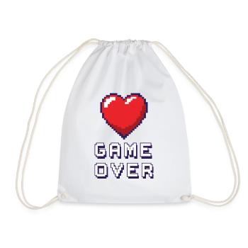 Game Over violet - Sac de sport léger - blanc - Devant