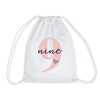 9th Birthday Nine nine - Drawstring Bag - white - Front