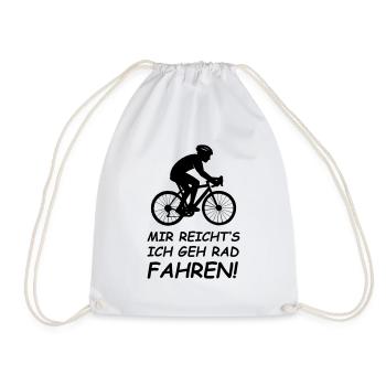 Cycliste, : j’en ai marre je fais du vélo - Sac de sport léger - blanc - Devant