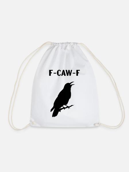 Silhouette de Corbeau Nocturne f-caw-f - Sac de sport léger - blanc