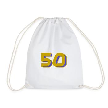 50. 50 ANS. 50e ANNIVERSAIRE. ANNIVERSAIRE 50 ANS. - Sac de sport léger - blanc - Devant