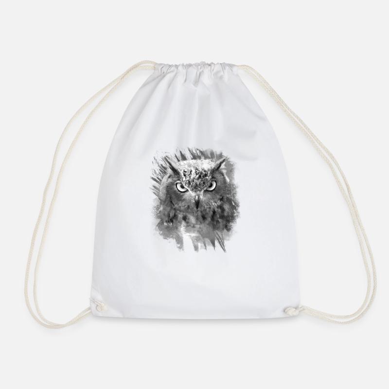 Noir de hibou blanc - Sac de sport léger - blanc
