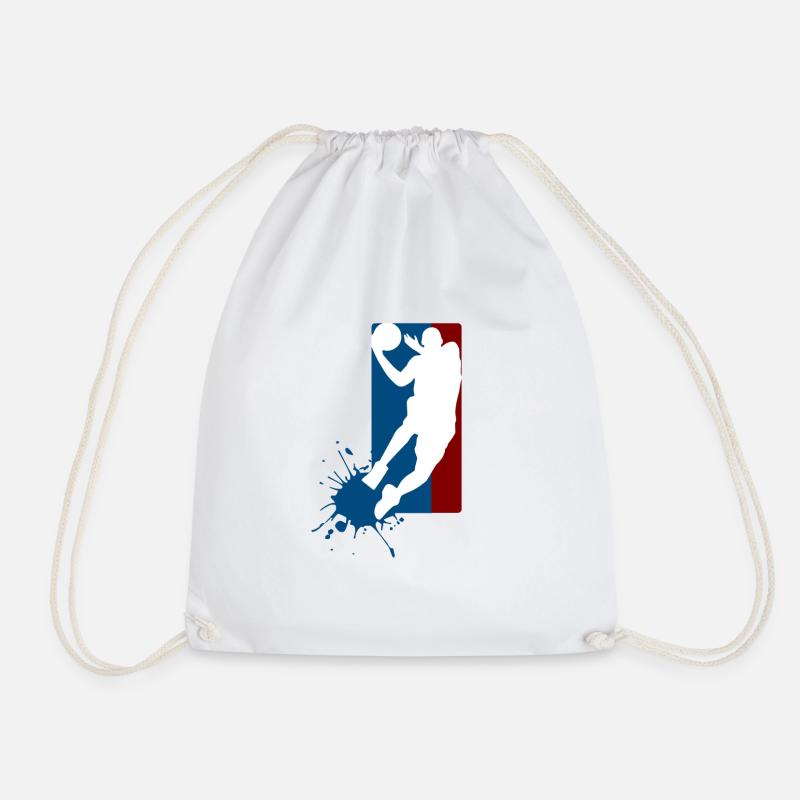basketball - Drawstring Bag - white
