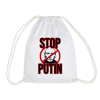 Stopp Putin - Turnbeutel - Weiß - Vorne