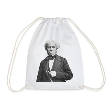 Helden der Wissenschaft: Michael Faraday - Turnbeutel - Weiß - Vorne
