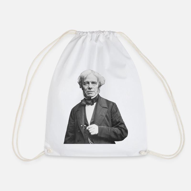 Helden der Wissenschaft: Michael Faraday - Turnbeutel - Weiß