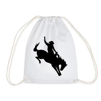 Un cowboy au rodéo - Sac de sport léger - blanc - Devant