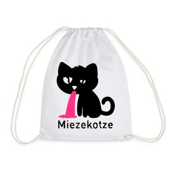 Miezekotze - Turnbeutel - Weiß - Vorne