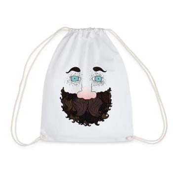 Beard guy - Drawstring Bag - white - Front