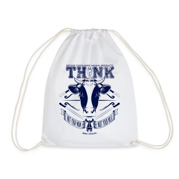 Pas ta mère, pas votre lait (bleu) - Sac de sport léger - blanc - Devant