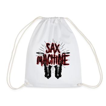 Sax Machine - Saxophone Saxophone Music Instrument - Drawstring Bag - white - Front