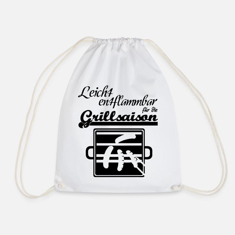 Grillsaison Grill grillen Sommer Party Geschenk - Turnbeutel - Weiß