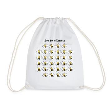 Trouvez le bogue, le dépannage, les énigmes, les abeilles - Sac de sport léger - blanc - Devant