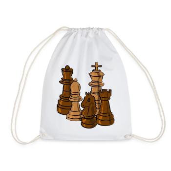 schach figuren sport - Turnbeutel - Weiß - Vorne