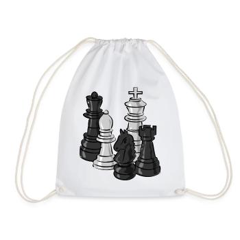 schach figuren sport - Turnbeutel - Weiß - Vorne