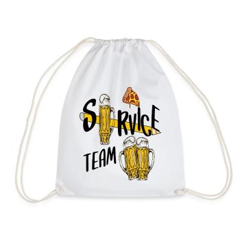 Service team beer - Drawstring Bag - white - Front