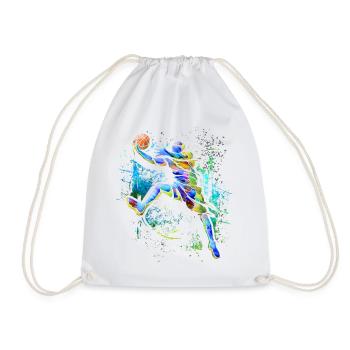 Basketballer - Basketball - BBall - Basket Ball - Turnbeutel - Weiß - Vorne