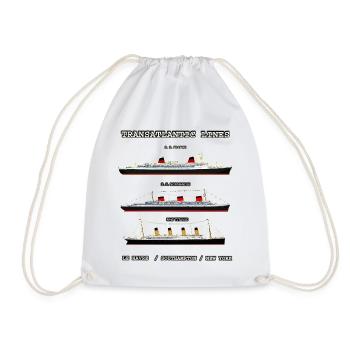 LINER FRANCE NORMANDIE TITANIC Louis RUNEMBERG - Drawstring Bag - white - Front