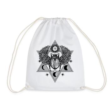 Mystischer Skarabäus Symbol Design - Turnbeutel - Weiß - Vorne