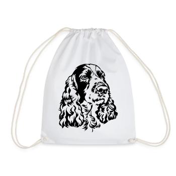 Englischer Springer Spaniel Kopf - Turnbeutel - Weiß - Vorne