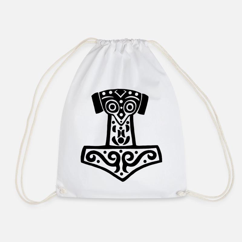 Marteau de Thor noir - Sac de sport léger - blanc