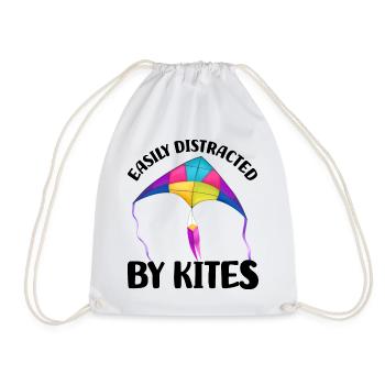 Flying kites - Drawstring Bag - white - Front
