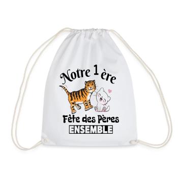 Body bébé meilleur papa première fête des pères - Sac de sport léger - blanc - Devant