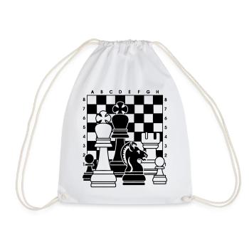 Schach - Turnbeutel - Weiß - Vorne