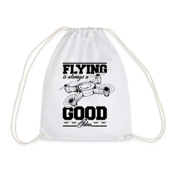 Drone - Flying is always a good Idea - Turnbeutel - Weiß - Vorne