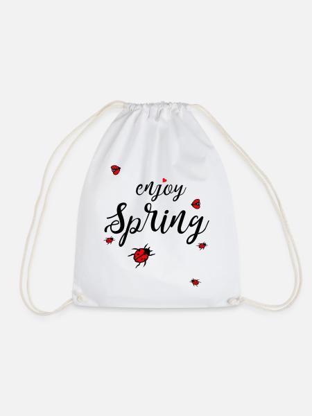 Frühling, enjoy spring - Turnbeutel - Weiß
