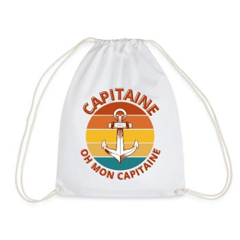 capitaine, oh mon capitaine, marin - Sac de sport léger - blanc - Devant