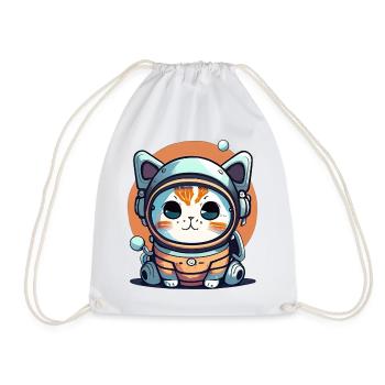 Chatstronaute mignon #11 - Sac de sport léger - blanc - Devant