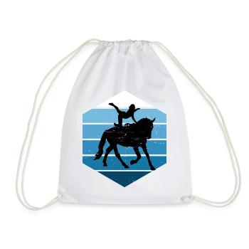 Team vaulting, horse performance, balance exercises - Drawstring Bag - white - Front