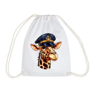 Girafe Policier - Sac de sport léger - blanc - Devant