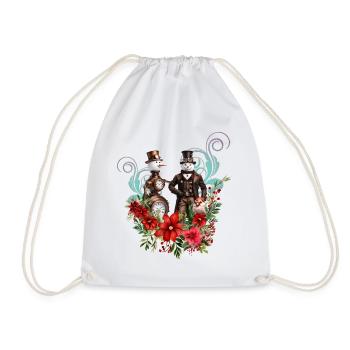 Bonhomme de neige steampunk - Sac de sport léger - blanc - Devant