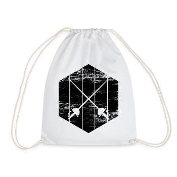 Fencing equipment - Drawstring Bag - white - Front