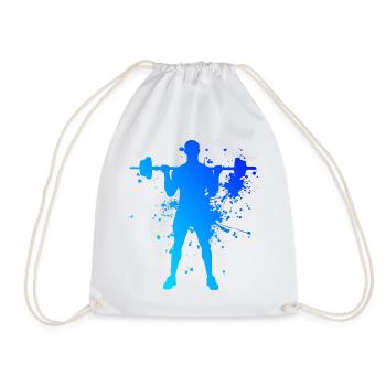 Strength Training Fitness Women Cardio Men - Drawstring Bag - white - Front