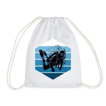 Diver Scuba Taucher Taucher Diving Scuba Diver - Sac de sport léger - blanc - Devant