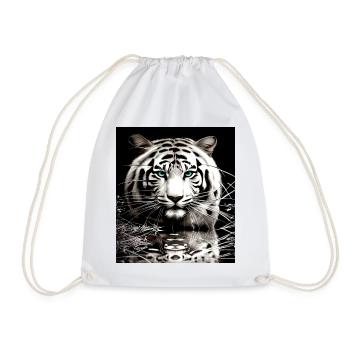 Weißer Tiger - Turnbeutel - Weiß - Vorne