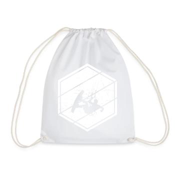 Men's Kitesurfing Kitesurfing Kitesurf Kitesurfer - Drawstring Bag - white - Front
