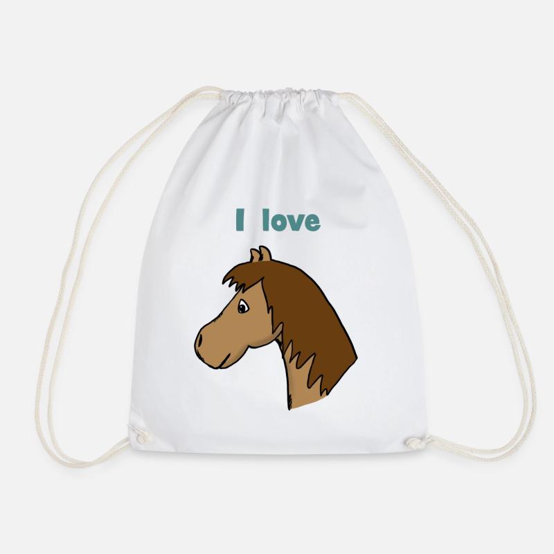 I love Ponies - Turnbeutel - Weiß