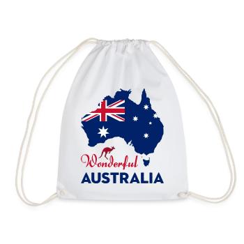 Wonderful Australia - Drawstring Bag - white - Front
