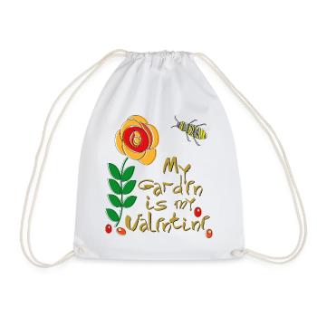 my Garden is my Valentine - Turnbeutel - Weiß - Vorne