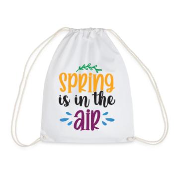 Spring is in the Air - Drawstring Bag - white - Front