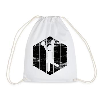 Cheerleader Stick Figures - Drawstring Bag - white - Front
