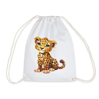 Léopard Bébé Enfant Grand Chat Nature Nature Nature Safari - Sac de sport léger - blanc - Devant
