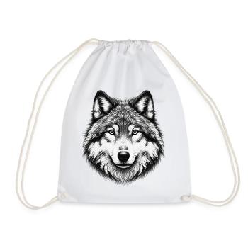 Wolf - Turnbeutel - Weiß - Vorne